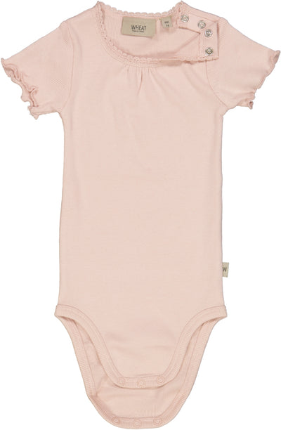 Wheat - Kurzarm Body 'Body Rib Lace SS - Powder'