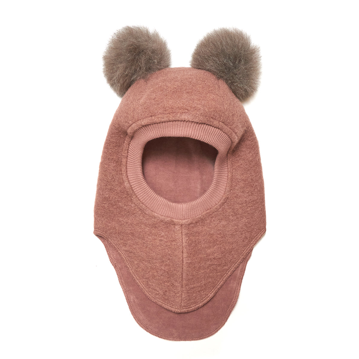 Huttelihut - Kinder Schlupfmütze 'BIG BEAR E-hut Wool - Heather/Grey'