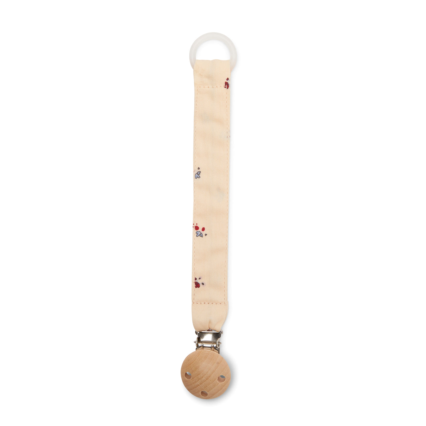 Konges Slojd - Schnullerband 'Pacifier Strap Cotton -  Bloom Red/Blue'