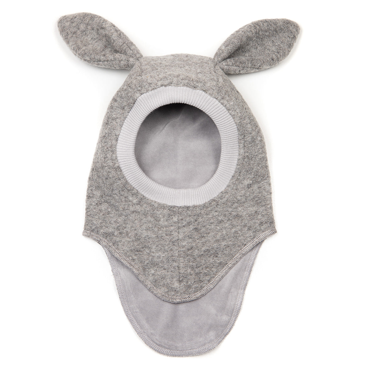 Huttelihut - Kinder Schlupfmütze 'BUNNY E-hut Wool - Light grey'