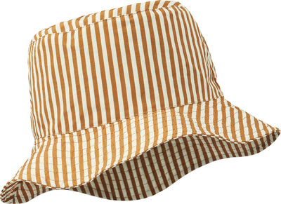 Liewood - Sonnenhut Damon Bucket hat - Striped Golden Caramel/creme de la creme'