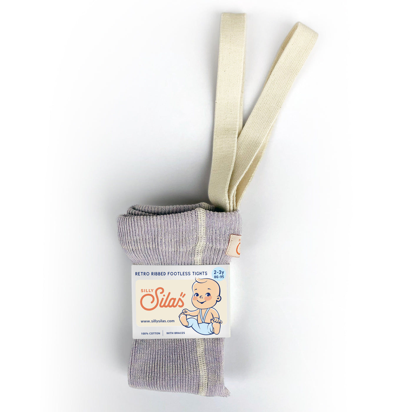 Silly Silas - Tights ohne Fuß 'FOOTLESS COTTON TIGHTS - Creamy Lavender'