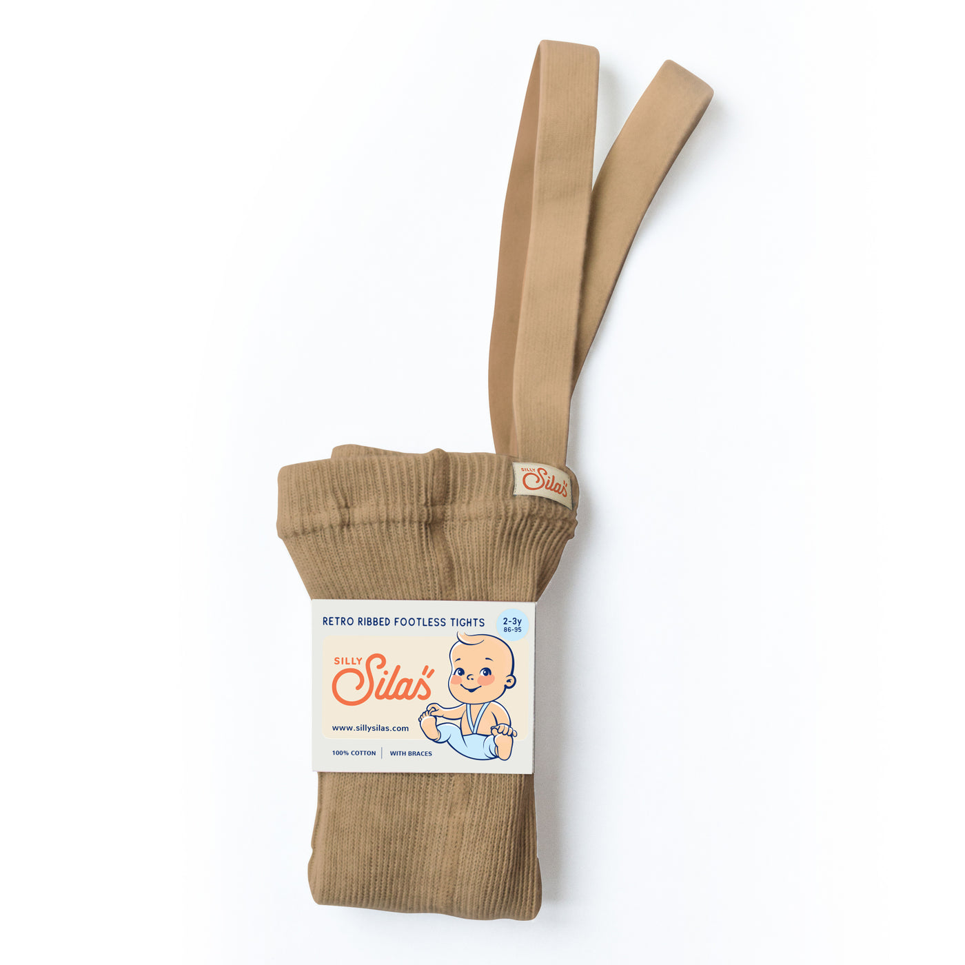 Silly Silas - Tights ohne Fuß 'FOOTLESS COTTON TIGHTS - Light Brown'