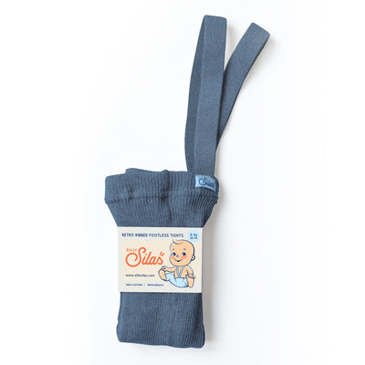 Silly Silas - Tights ohne Fuß 'FOOTLESS COTTON TIGHTS - Steel Blue Blend'
