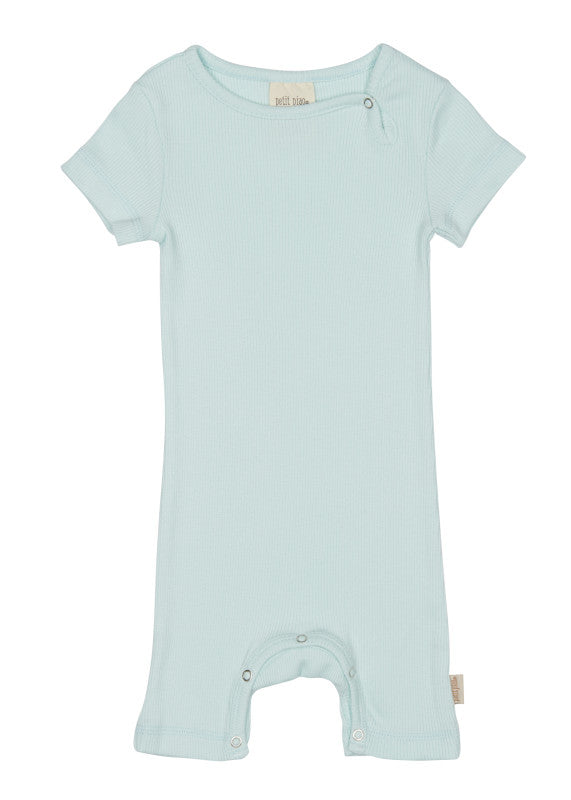 Petit Piao - Kurzarm Strampler 'Jumpsuit S/S Modal - Starlight Blue'