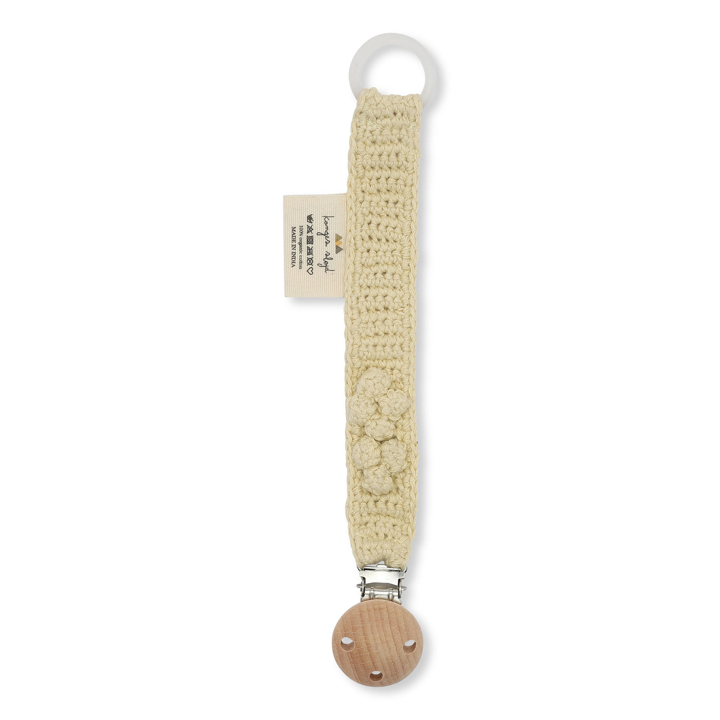 Konges Slojd - Schnullerband 'Pacifier Strap Knit Cotton - Lemon'