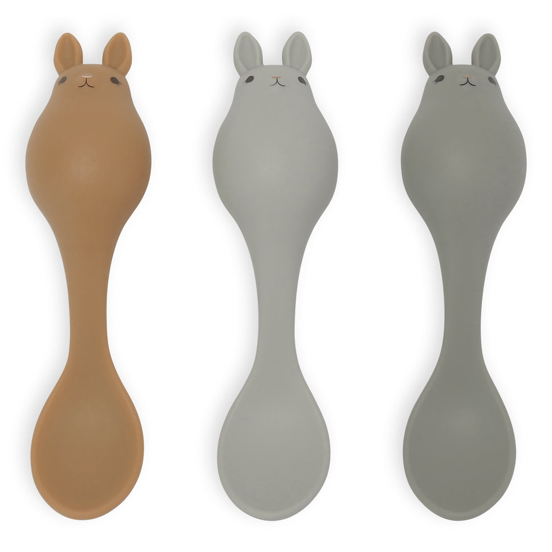 Konges slojd- Besteck '3 PACK BABY SPOON BUNNY - blue'