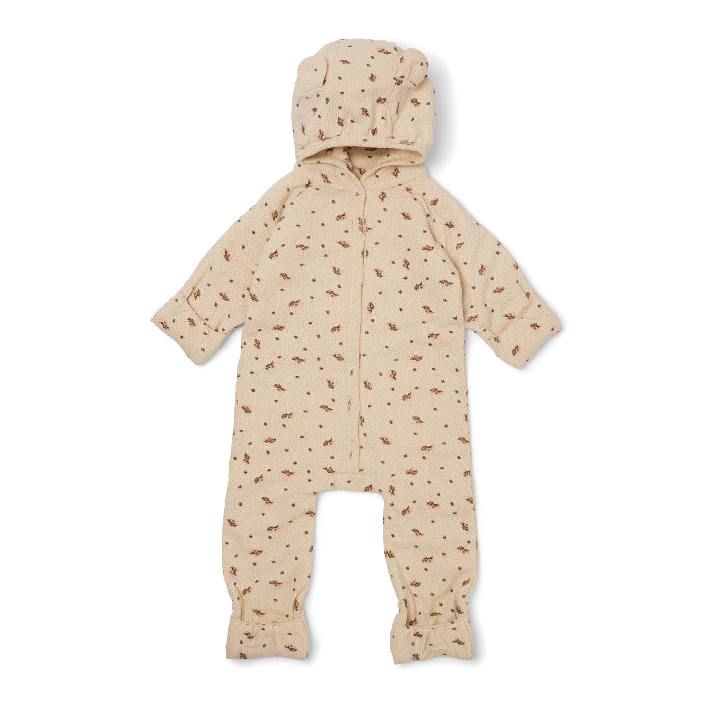 Konges Slojd - Overall 'New Born Onesie with Hood - Flower Bouquet'