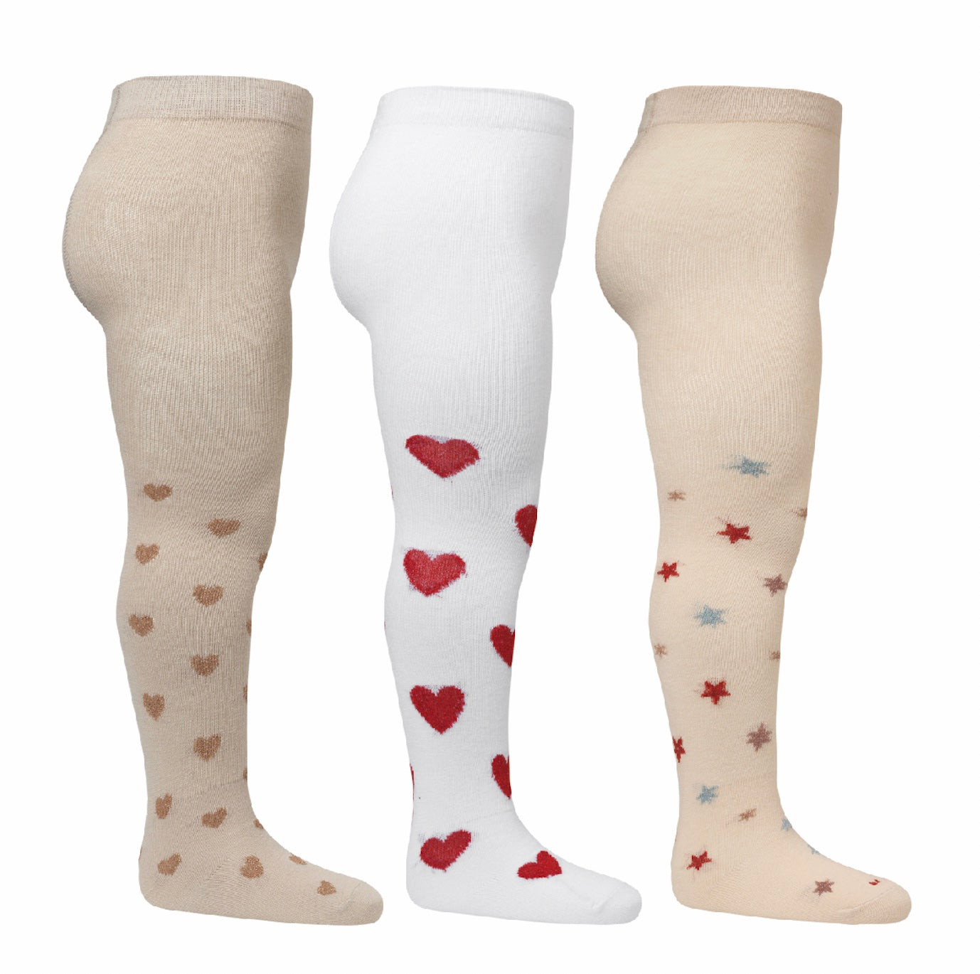 Konges Slojd- Strumpfhose '3 PACK JACQUARD TIGHTS - HEART/AISURU/STAR'