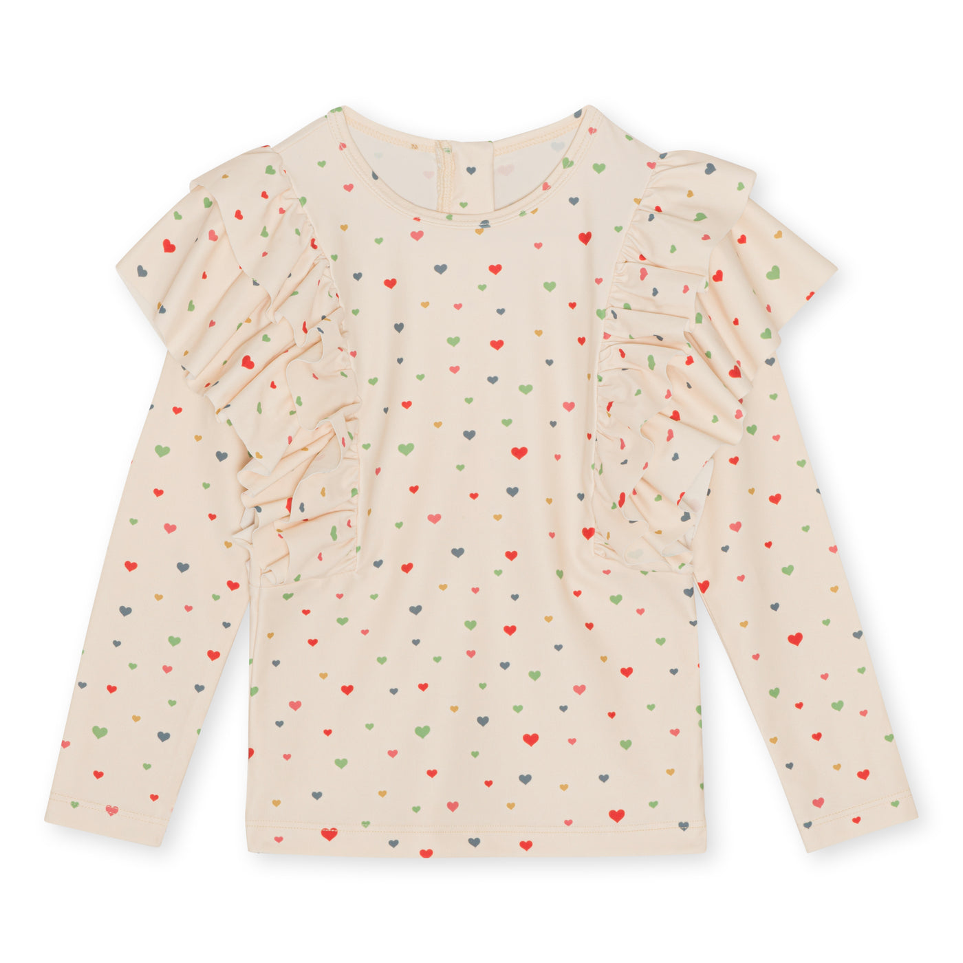 Konges Slojd - UV Badeshirt 'MANUCA FRILL SWIM BLOUSE - MULTI HEARTS'