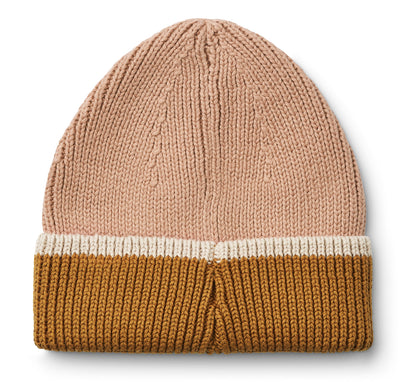 Liewood - Mütze 'Ezra beanie - Dark rose / Sandy / Golden caramel'