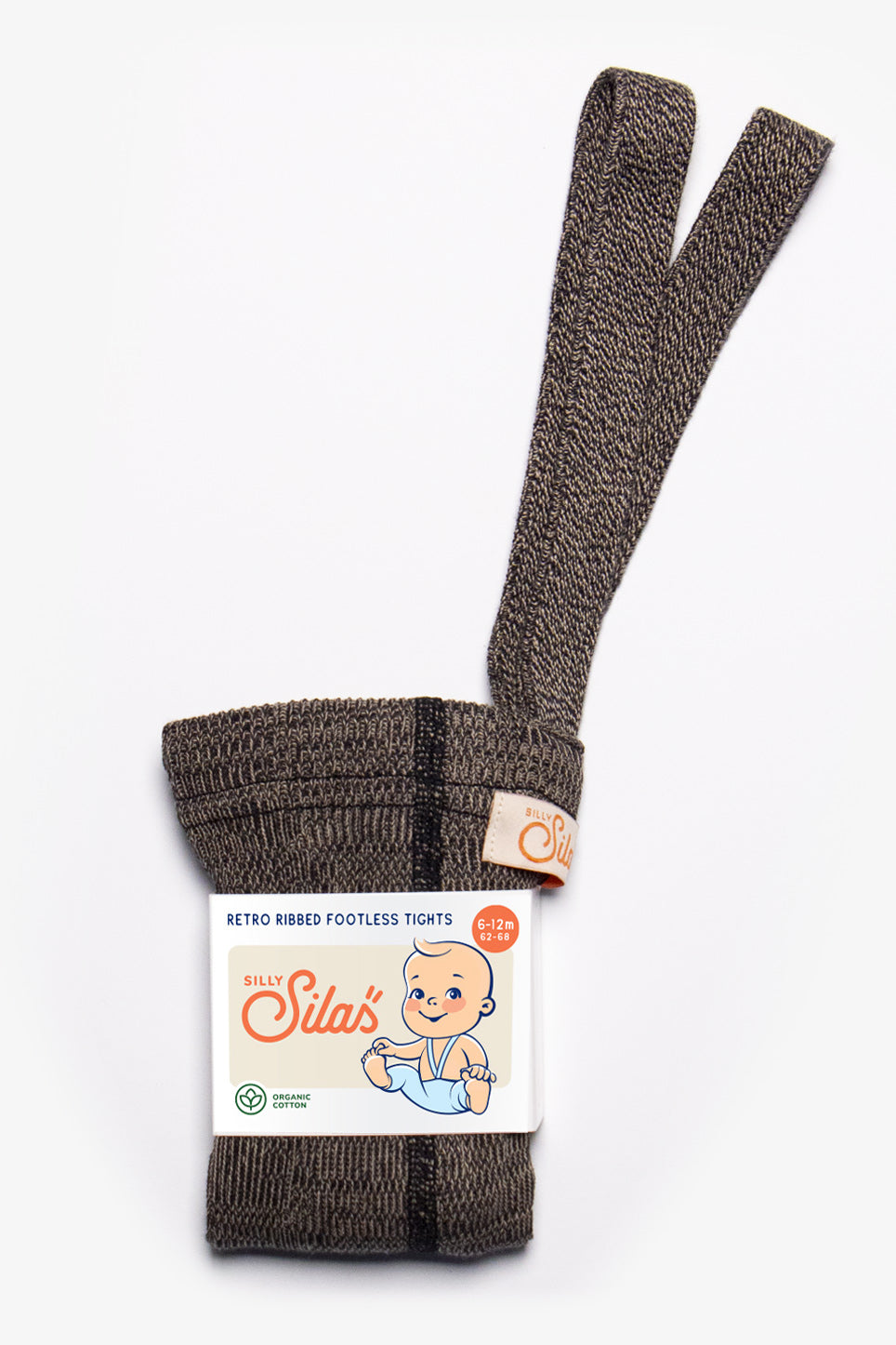 Silly Silas - Tights ohne Fuß 'Footless Cotton Tights, Licorice Peanut'