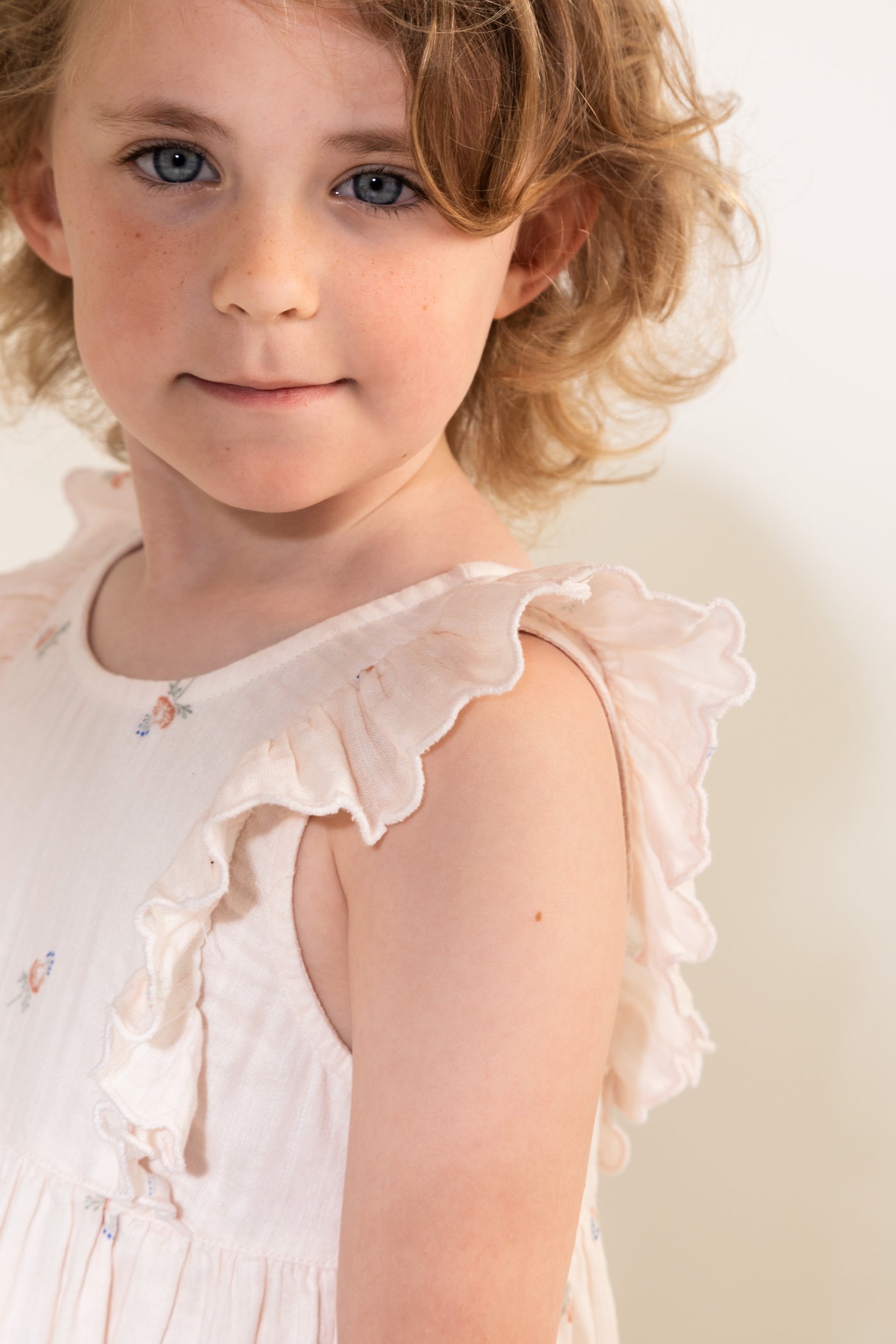 Marmar - Kleid 'Ditte, Muslin, Dress, Kids Girl - Rose Peony'