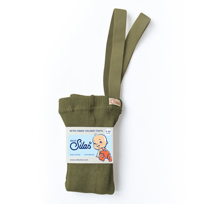 Silly Silas - Tights mit Fuß 'FOOTED COTTON TIGHTS - Olive'