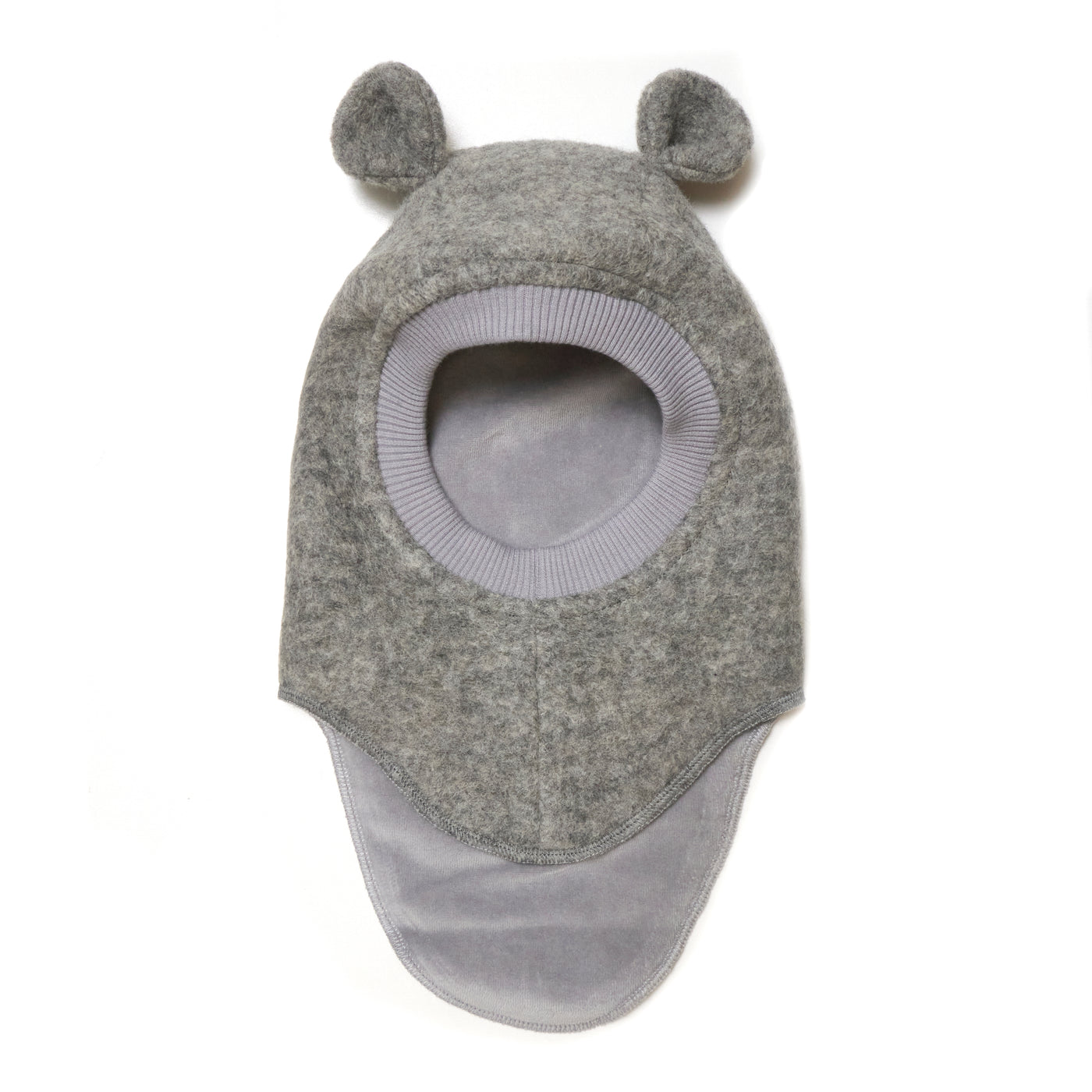 Huttelihut - Kinder Schlupfmütze 'PLYS E-hut Wool - Light Grey'