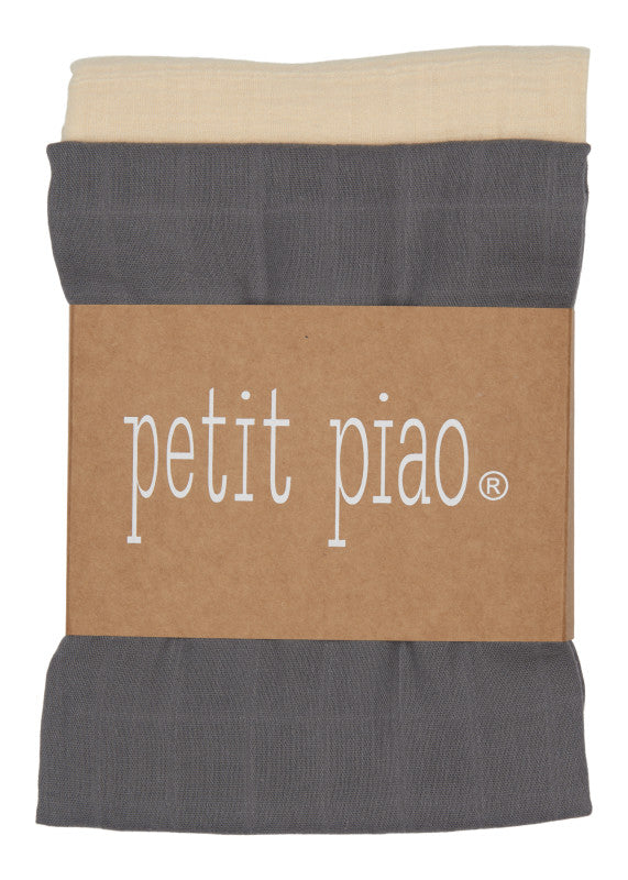 Petit Piao - Mulltücher 'Swaddles - Grey/cream'