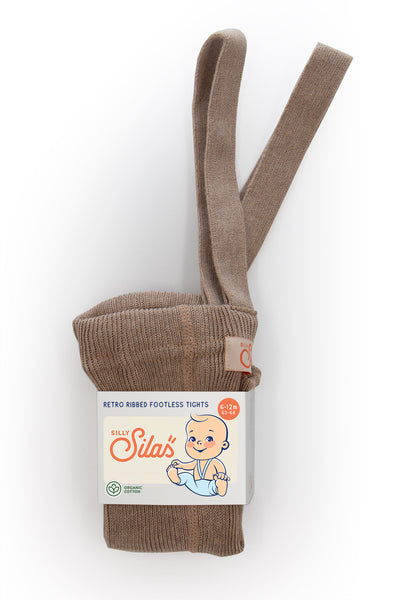 Silly Silas - Tights ohne Fuß 'Footless Cotton Tights, Cacao Blend'
