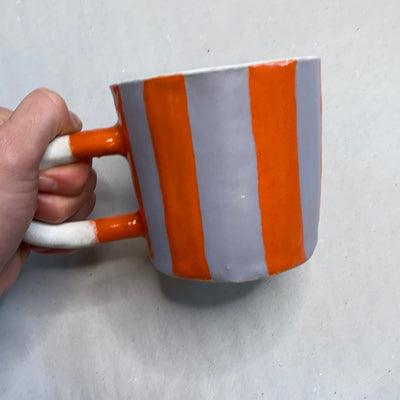 The Clay Play - Kaffebecher 'S-mug 8-10 cm - Stripes‘