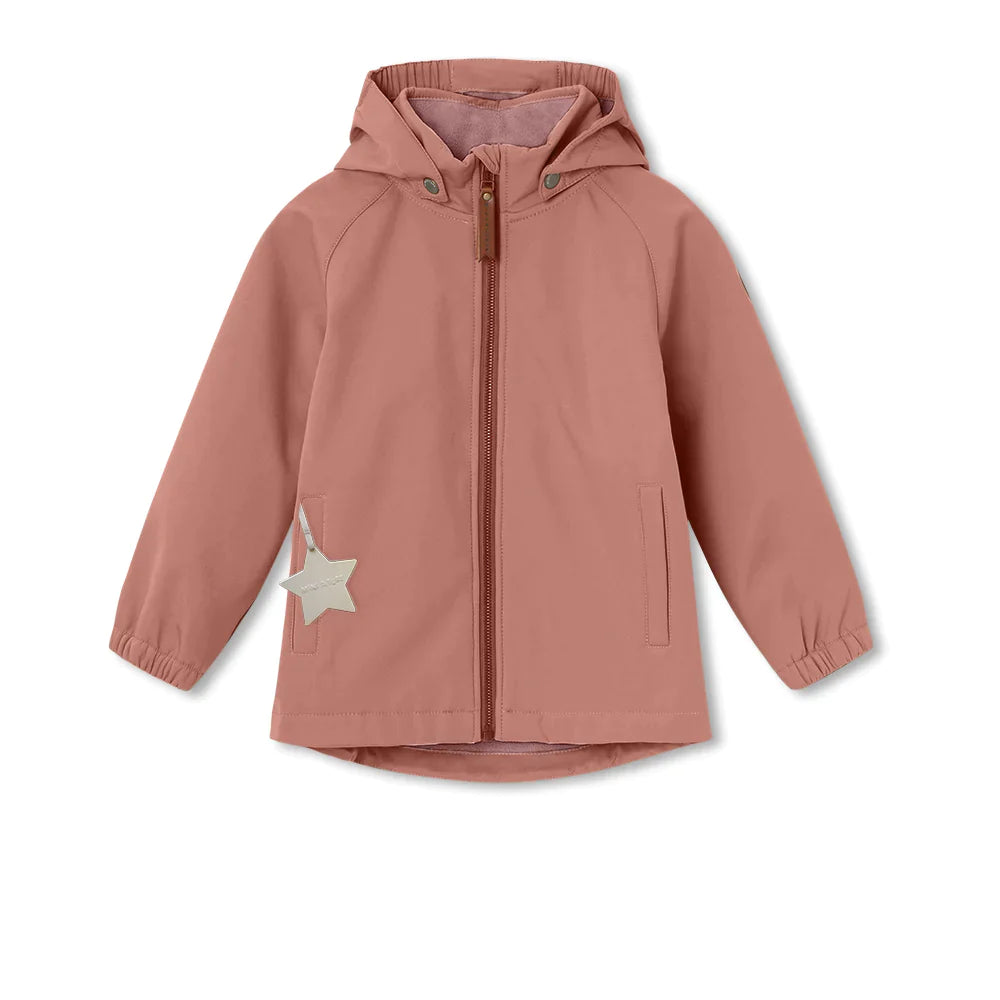 Mini A Ture - Softshell 'Aden spring jacket - Wood Rose'